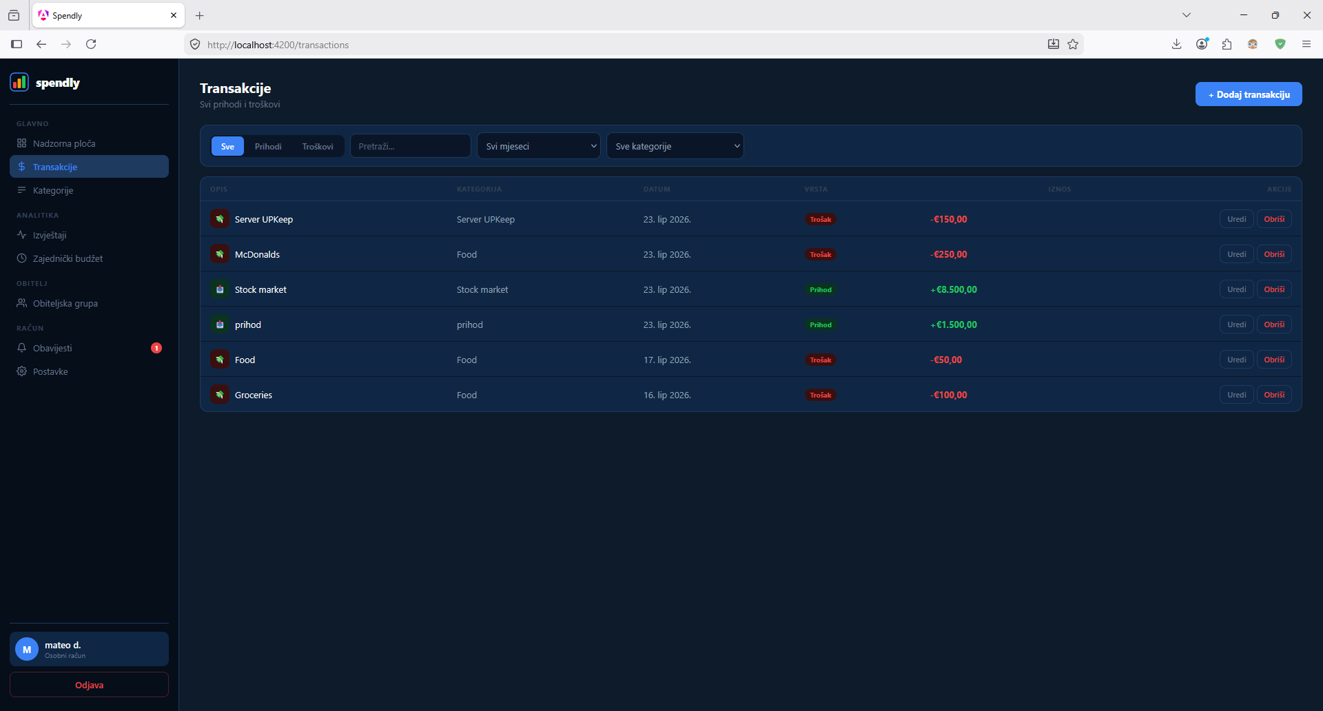 Spendly screenshot 2